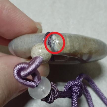 【三寶坊】天然珊瑚玉平安扣 珊瑚玉子母扣 鳳尾 晶洞奶酪 珊瑚玉手把件 珊瑚玉車掛件 菊花石-細節圖5