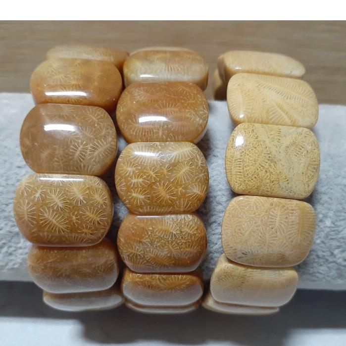 【三寶坊】天然珊瑚玉手排 蟲紋腦紋系列 珊瑚玉手牌 珊瑚玉手鍊 Y55-Y57-細節圖2