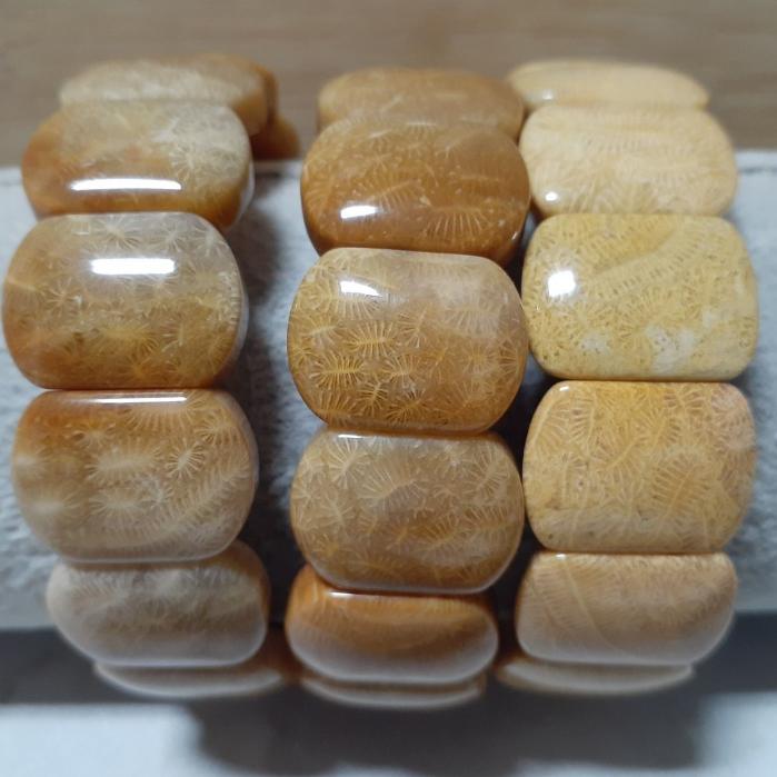 【三寶坊】天然珊瑚玉手排 蟲紋腦紋系列 珊瑚玉手牌 珊瑚玉手鍊 Y55-Y57-細節圖3