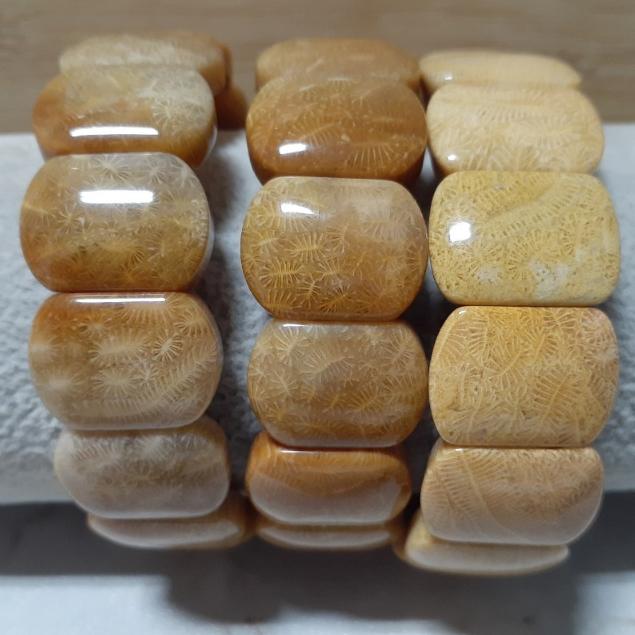 【三寶坊】天然珊瑚玉手排 蟲紋腦紋系列 珊瑚玉手牌 珊瑚玉手鍊 Y55-Y57-細節圖6