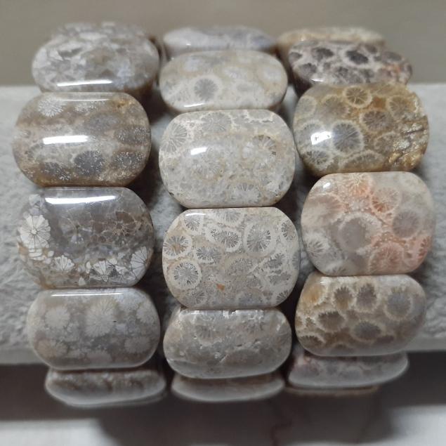 【三寶坊】天然珊瑚玉手排 骨骼滿花灰咖色系列 珊瑚玉手牌 珊瑚玉手鍊 Y48-Y50-細節圖2