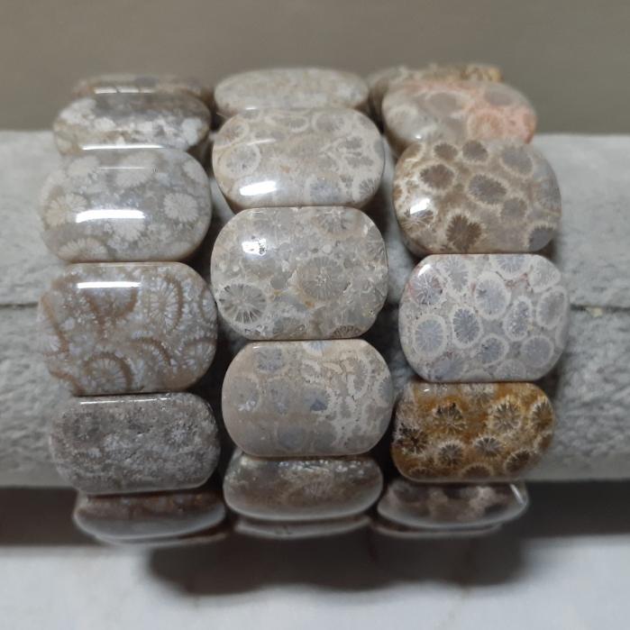 【三寶坊】天然珊瑚玉手排 骨骼滿花灰咖色系列 珊瑚玉手牌 珊瑚玉手鍊 Y48-Y50-細節圖3