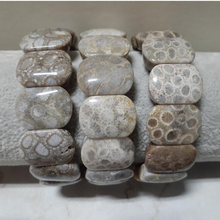 【三寶坊】天然珊瑚玉手排 骨骼滿花灰咖色系列 珊瑚玉手牌 珊瑚玉手鍊 Y48-Y50-細節圖4