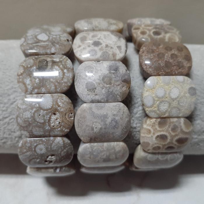 【三寶坊】天然珊瑚玉手排 骨骼滿花灰咖色系列 珊瑚玉手牌 珊瑚玉手鍊 Y48-Y50-細節圖5