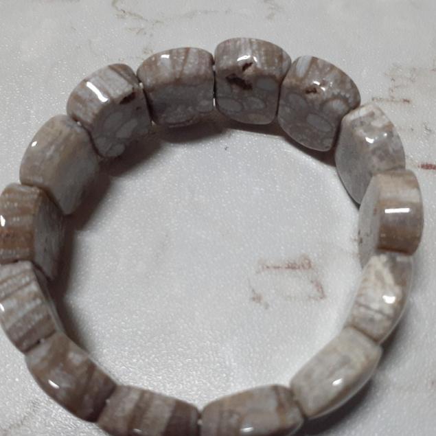 【三寶坊】天然珊瑚玉手排 骨骼滿花灰咖色系列 珊瑚玉手牌 珊瑚玉手鍊 Y48-Y50-細節圖6