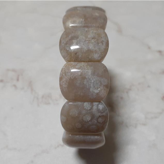 【三寶坊】天然珊瑚玉手排 飄花 灰冰 珊瑚玉手牌 珊瑚玉手鍊 Y1-細節圖2