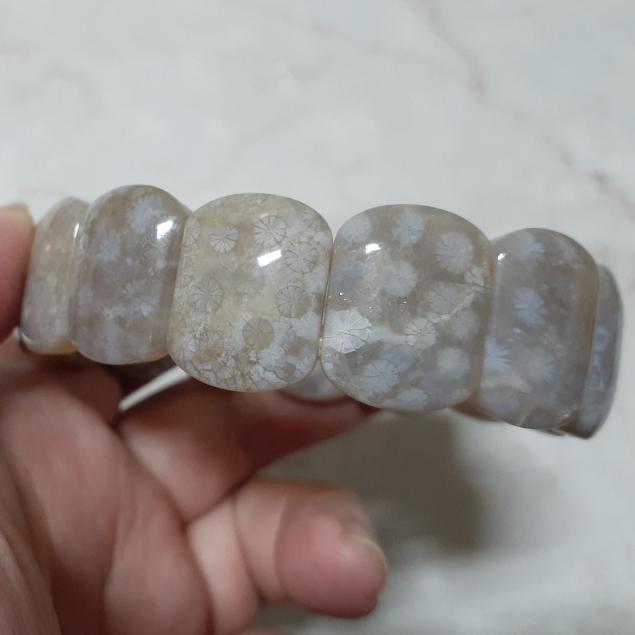 【三寶坊】天然珊瑚玉手排 飄花 灰冰 珊瑚玉手牌 珊瑚玉手鍊 Y1-細節圖3