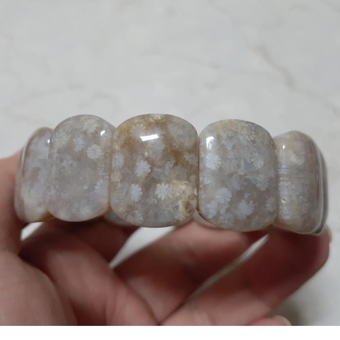 【三寶坊】天然珊瑚玉手排 飄花 灰冰 珊瑚玉手牌 珊瑚玉手鍊 Y1-細節圖5