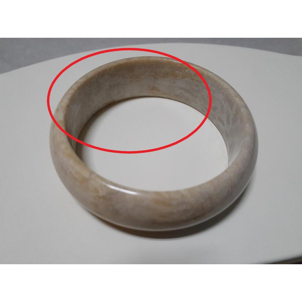 【三寶坊】天然珊瑚玉手鐲 58圈口 腦紋 蟲紋 平安鐲 手鐲大圈口 N98-細節圖7