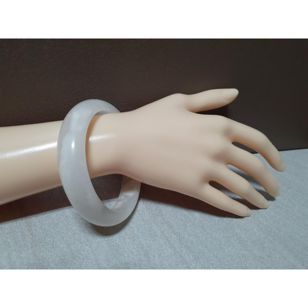 【三寶坊】天然金絲玉手鐲 64圈口 櫻花粉 平安鐲 手鐲大圈口 N211-細節圖7