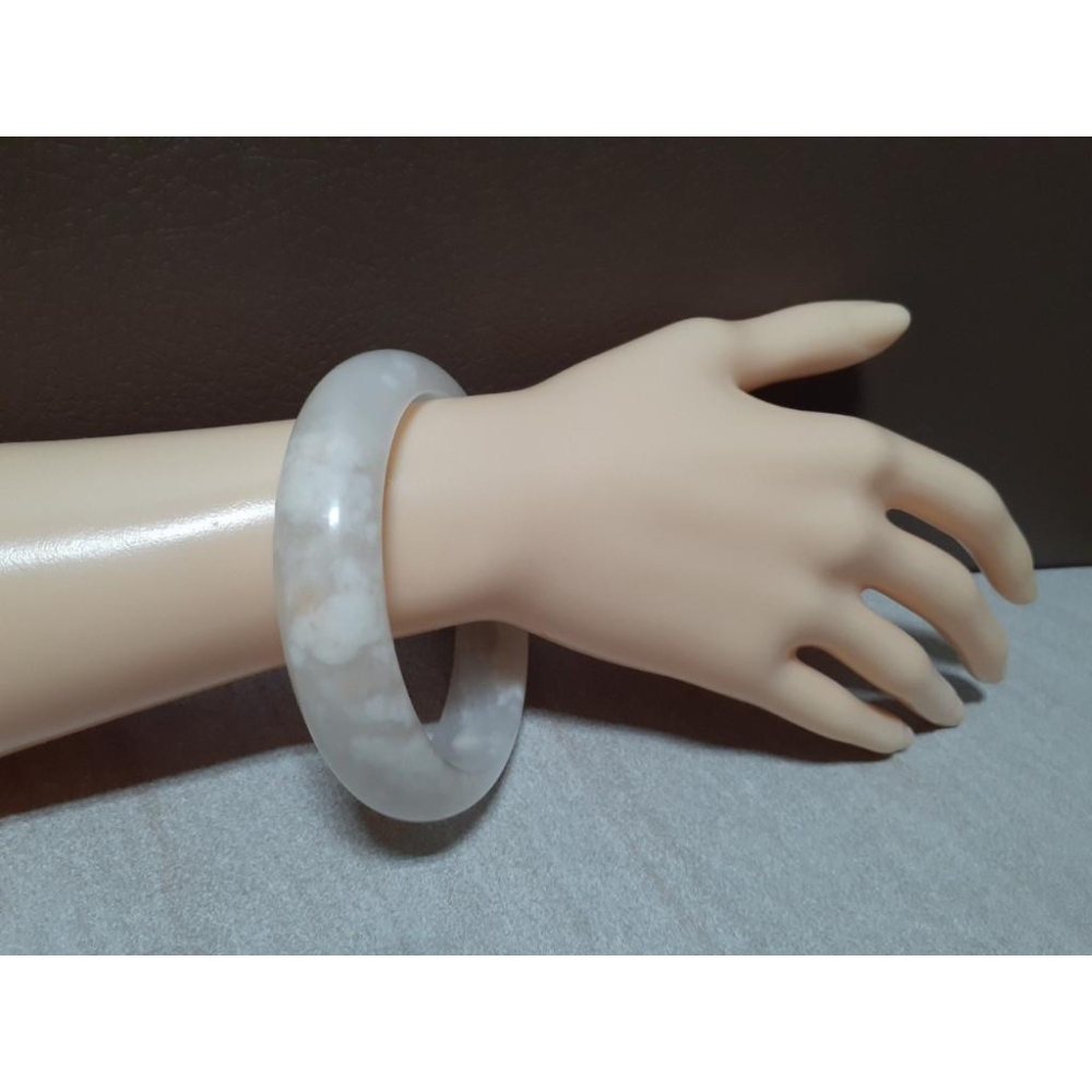 【三寶坊】天然金絲玉手鐲 64圈口 櫻花粉 平安鐲 手鐲大圈口 N211-細節圖8