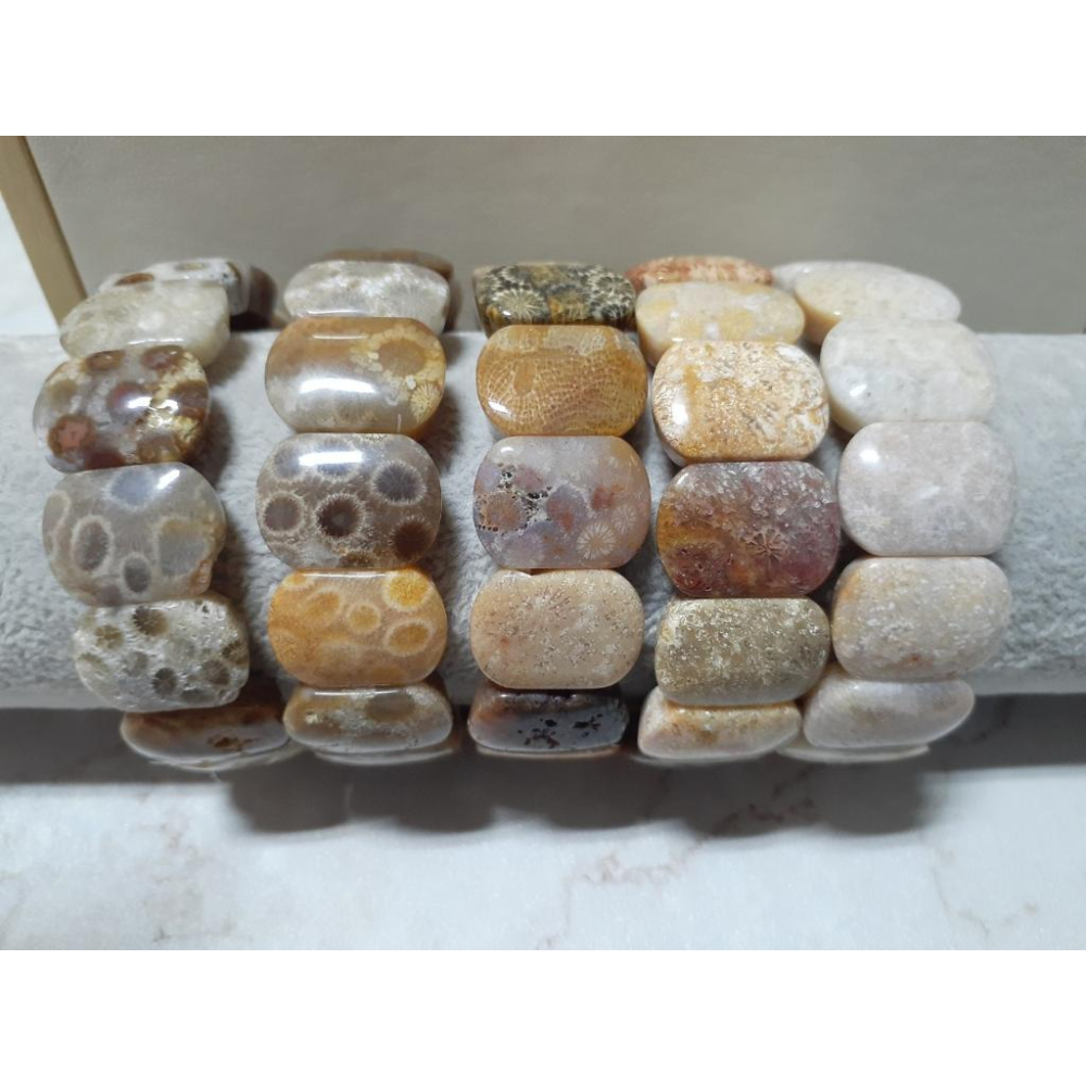 【三寶坊】天然珊瑚玉手排 晶洞沙沙系列 珊瑚玉手牌 珊瑚玉手鍊 Y35-Y39-細節圖2