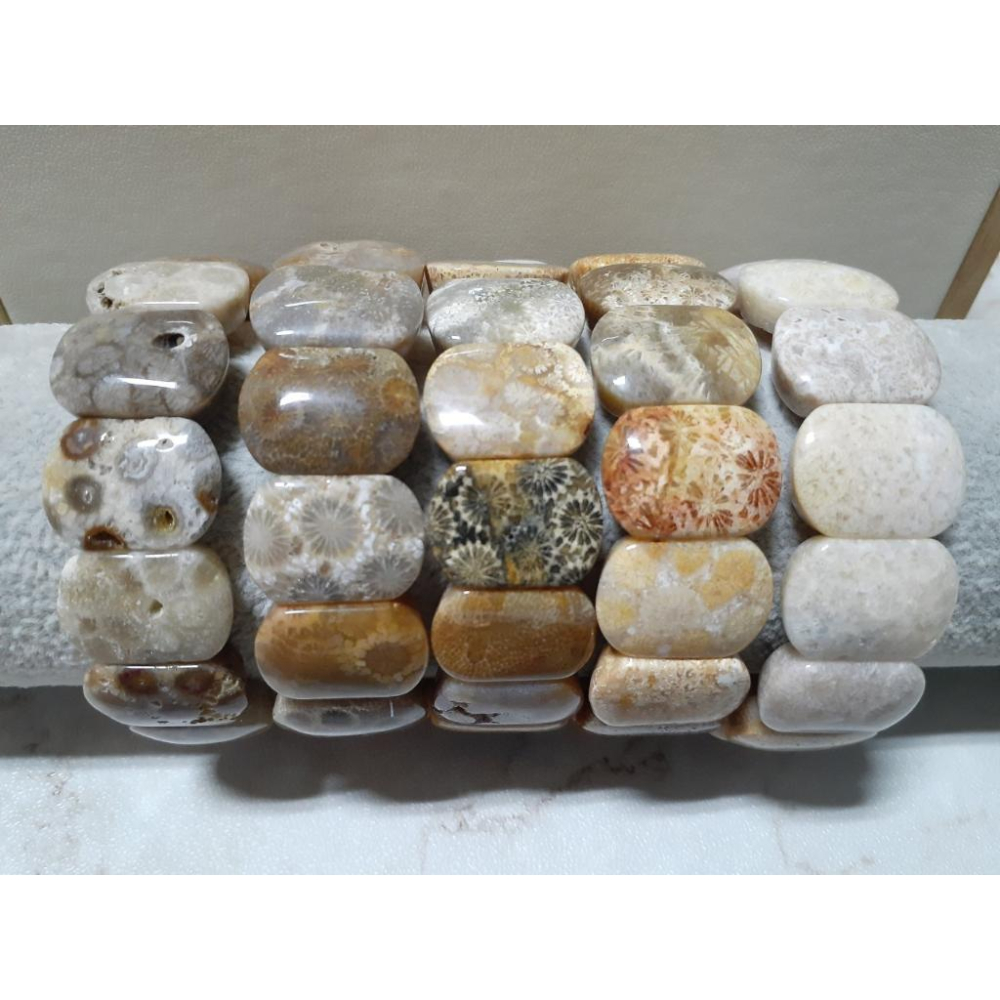 【三寶坊】天然珊瑚玉手排 晶洞沙沙系列 珊瑚玉手牌 珊瑚玉手鍊 Y35-Y39-細節圖3