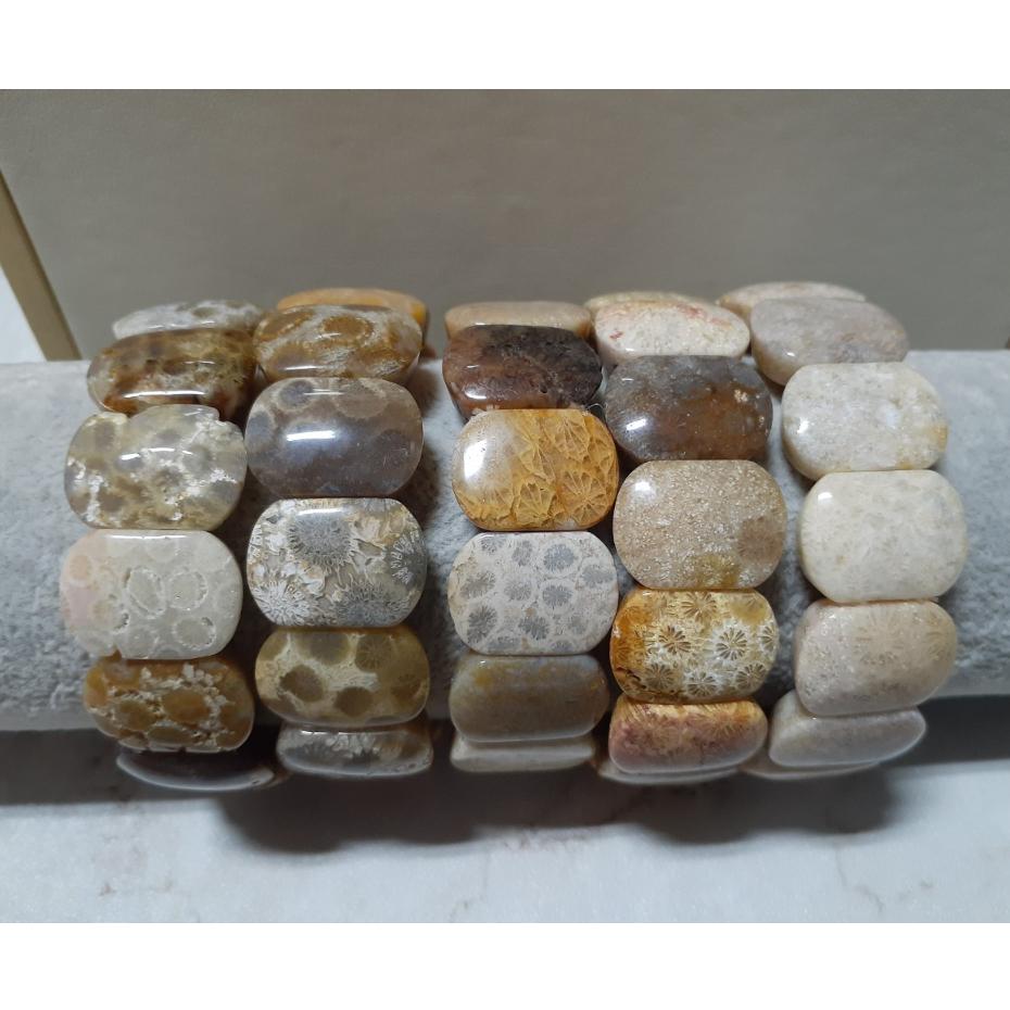 【三寶坊】天然珊瑚玉手排 晶洞沙沙系列 珊瑚玉手牌 珊瑚玉手鍊 Y35-Y39-細節圖4