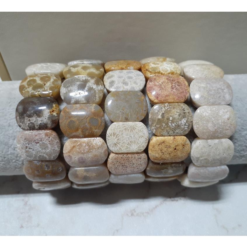 【三寶坊】天然珊瑚玉手排 晶洞沙沙系列 珊瑚玉手牌 珊瑚玉手鍊 Y35-Y39-細節圖5