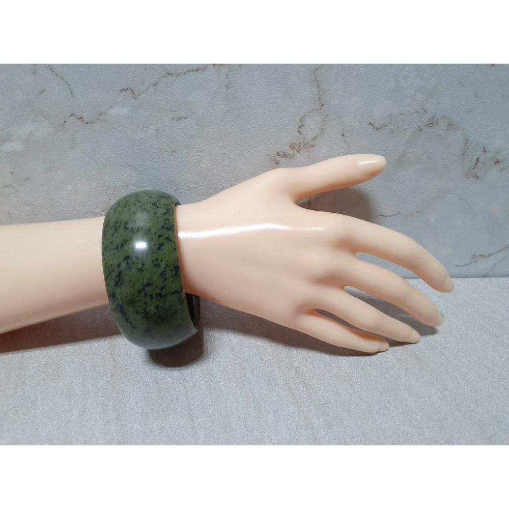 【三寶坊】天然藥王石手鐲 57圈口 聚寶盆意境 寬鐲 輪胎鐲 手鐲大圈口 N270-細節圖8