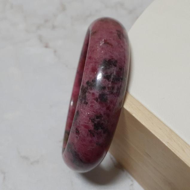 【三寶坊】天然薔薇手鐲 61圈口 薔薇輝手鐲 玫瑰石 平安鐲 手鐲大圈口 N84-細節圖2