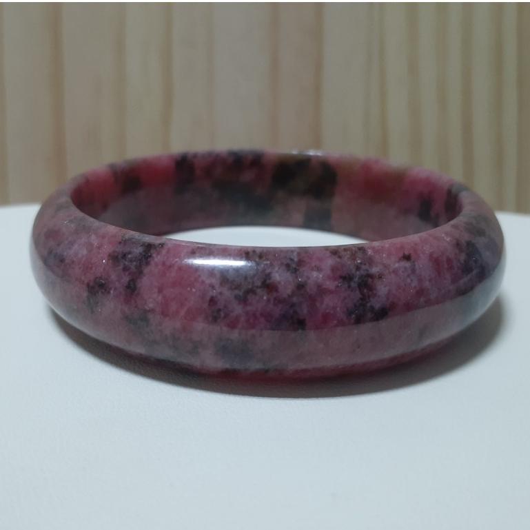 【三寶坊】天然薔薇手鐲 61圈口 薔薇輝手鐲 玫瑰石 平安鐲 手鐲大圈口 N84-細節圖5