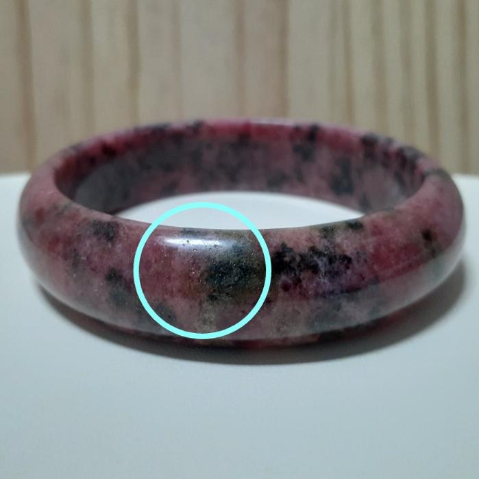 【三寶坊】天然薔薇手鐲 61圈口 薔薇輝手鐲 玫瑰石 平安鐲 手鐲大圈口 N84-細節圖6