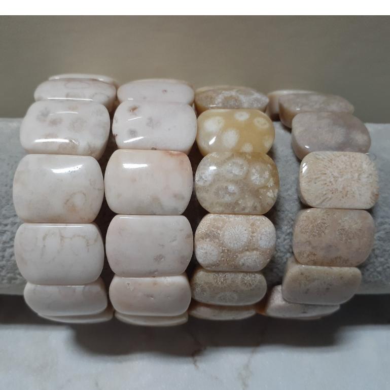 【三寶坊】天然珊瑚玉手排 奶酪沙沙系列 珊瑚玉手牌 珊瑚玉手鍊 Y51-Y54-細節圖3