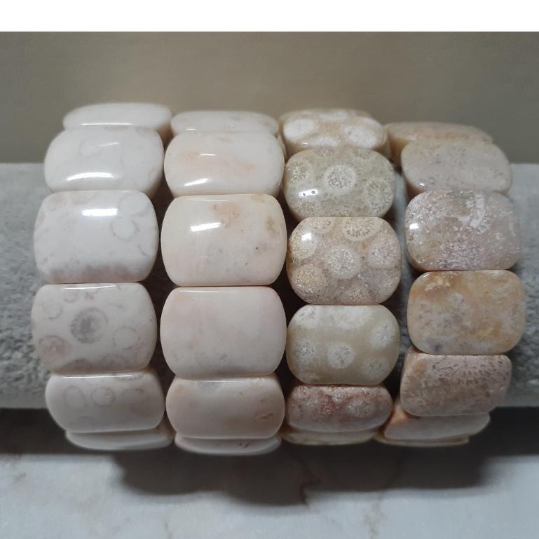 【三寶坊】天然珊瑚玉手排 奶酪沙沙系列 珊瑚玉手牌 珊瑚玉手鍊 Y51-Y54-細節圖4