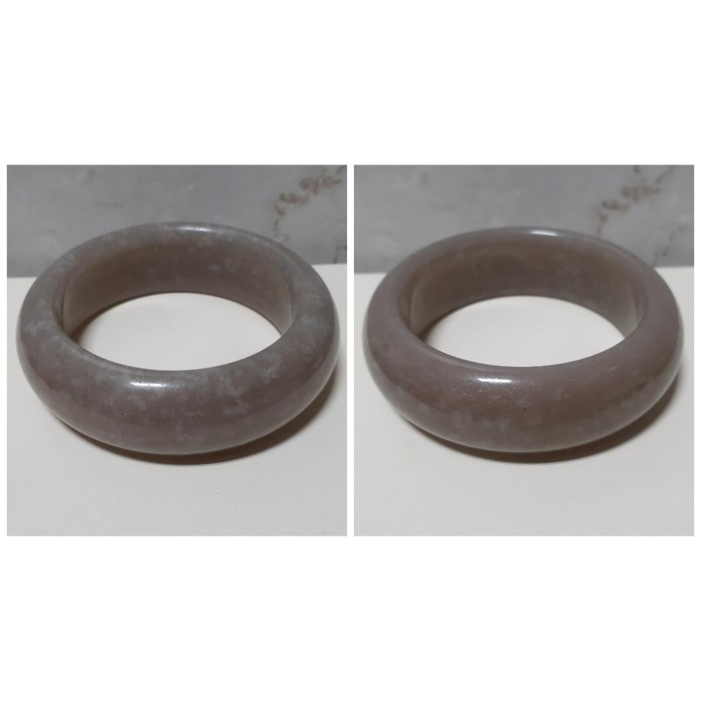 【三寶坊】天然佘太翠手鐲 56圈口 佘太紫玉 寬鐲 手鐲大圈口 N336-細節圖7