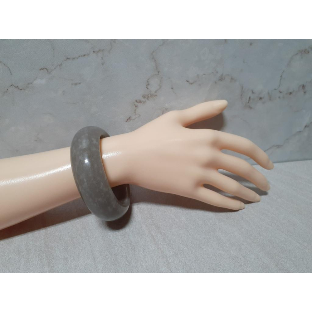 【三寶坊】天然佘太翠手鐲 56圈口 佘太紫玉 寬鐲 手鐲大圈口 N336-細節圖9