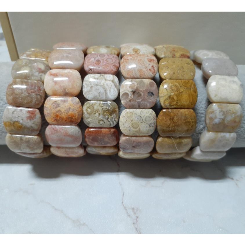 【三寶坊】天然珊瑚玉手排 沙沙/透透系列 珊瑚玉手牌 珊瑚玉手鍊 Y22-Y27-細節圖3