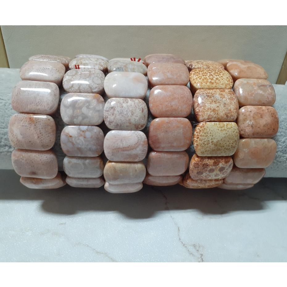 【三寶坊】天然珊瑚玉手排 粉橘系列 珊瑚玉手牌 珊瑚玉手鍊 Y2-Y7-細節圖2