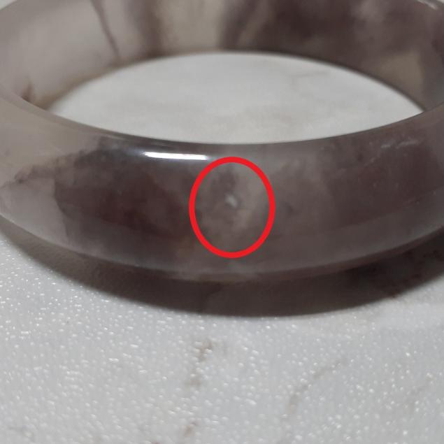 【三寶坊】天然金絲玉手鐲 61圈口 平安鐲 手鐲大圈口 N63-細節圖8