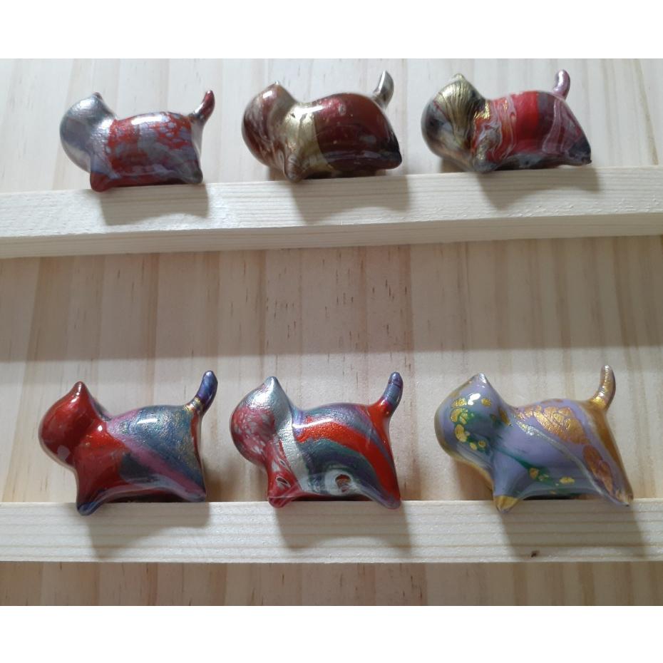 【三寶坊】大漆貓 金屬色系 發財貓 無臉貓擺件 貓咪擺件 貓咪木頭雕刻 大漆工藝 貓咪公仔 招財貓 C19-C24-細節圖5