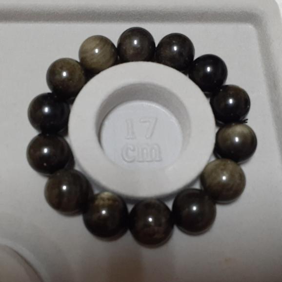 【三寶坊】天然金曜石 12mm 15mm 手串/手珠/手鍊/手排/手環 男朋友禮物 入門款-細節圖6