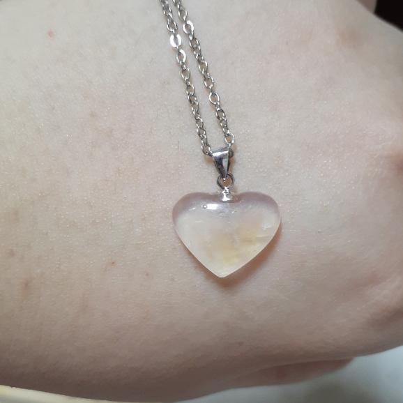 【三寶坊】藍月光石項鍊 藍月光愛心吊墜 月光石墜子 藍月光純銀項鍊 愛心月光石-細節圖4