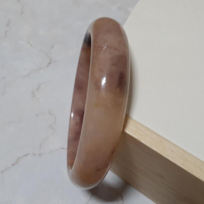 【三寶坊】天然金絲玉手鐲 63圈口 平安鐲 手鐲大圈口 N81-細節圖2