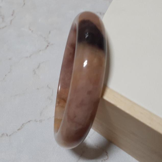 【三寶坊】天然金絲玉手鐲 63圈口 平安鐲 手鐲大圈口 N81-細節圖3