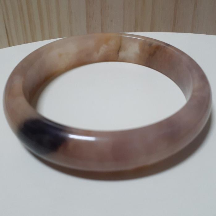 【三寶坊】天然金絲玉手鐲 63圈口 平安鐲 手鐲大圈口 N81-細節圖6