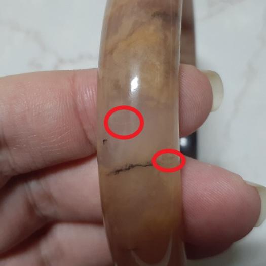 【三寶坊】天然金絲玉手鐲 63圈口 平安鐲 手鐲大圈口 N81-細節圖9