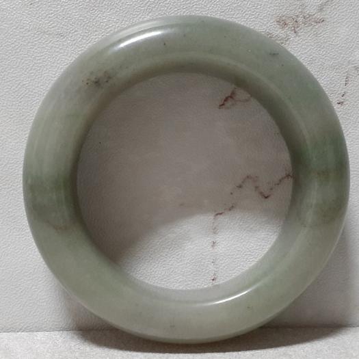 【三寶坊】天然佘太翠手鐲 56圈口 佘太綠 平安鐲 手鐲大圈口 N335-細節圖2