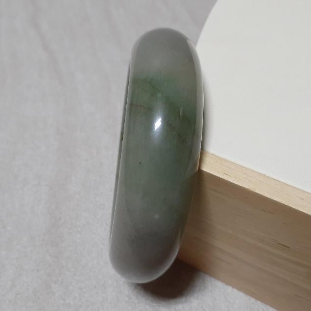 【三寶坊】天然佘太翠手鐲 56圈口 佘太綠 平安鐲 手鐲大圈口 N335-細節圖6