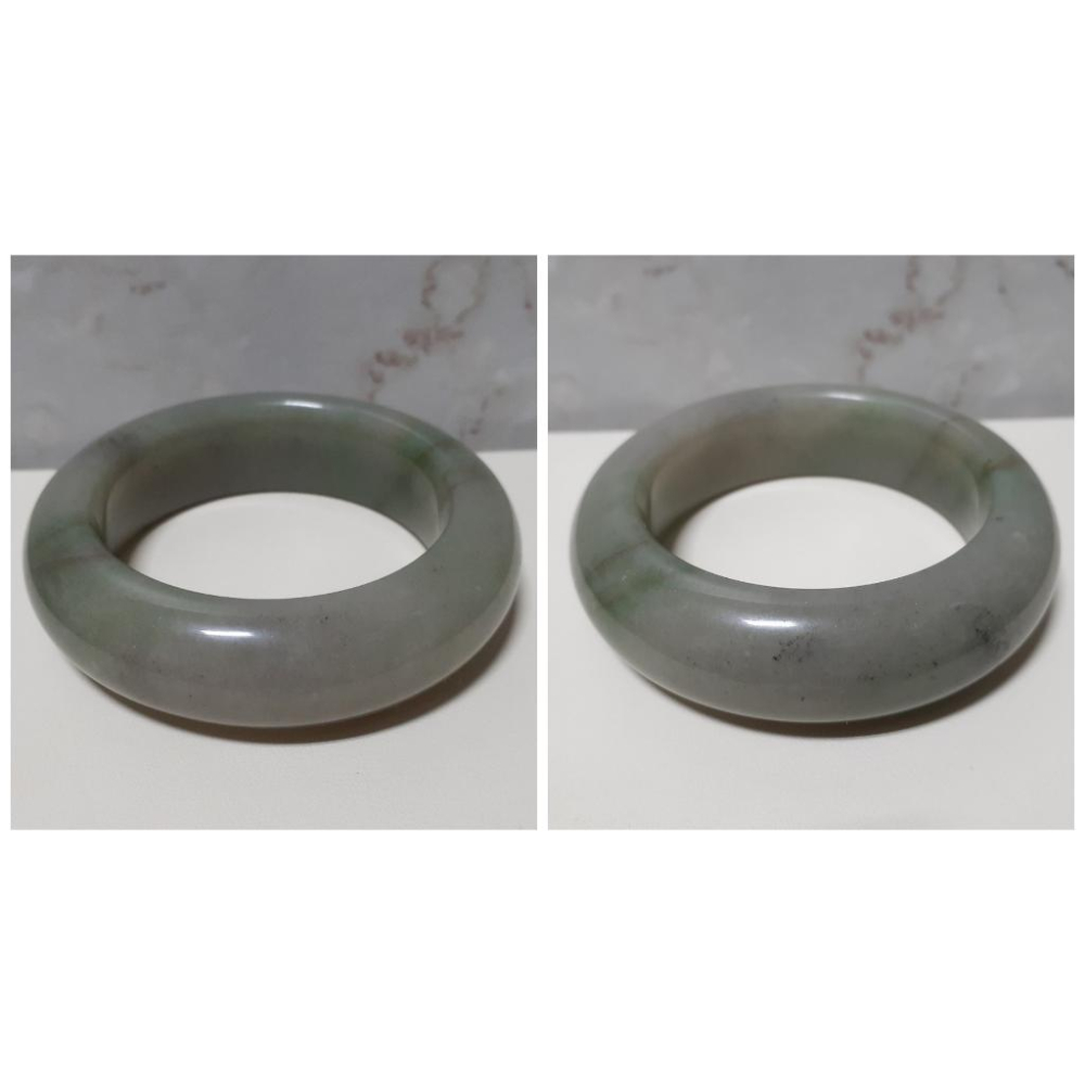 【三寶坊】天然佘太翠手鐲 56圈口 佘太綠 平安鐲 手鐲大圈口 N335-細節圖7