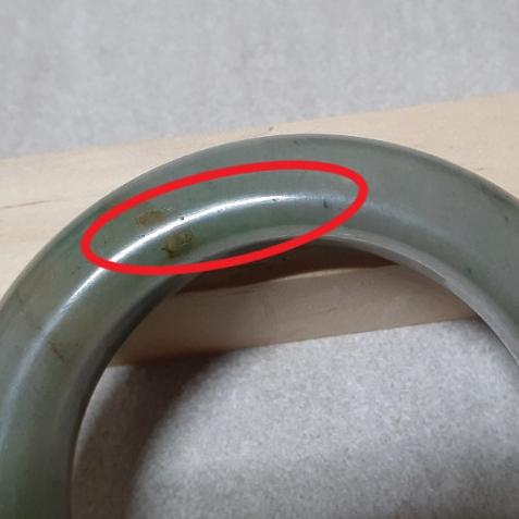 【三寶坊】天然佘太翠手鐲 56圈口 佘太綠 平安鐲 手鐲大圈口 N335-細節圖8