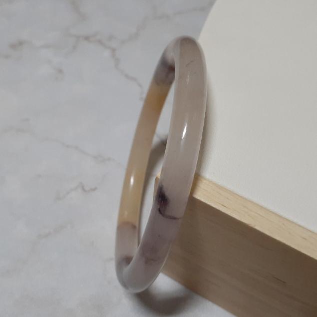 【三寶坊】天然金絲玉手鐲 62圈口 圓條 手鐲大圈口 N57-細節圖2