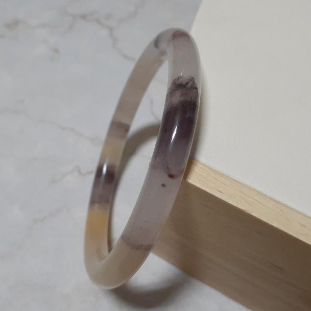 【三寶坊】天然金絲玉手鐲 62圈口 圓條 手鐲大圈口 N57-細節圖3