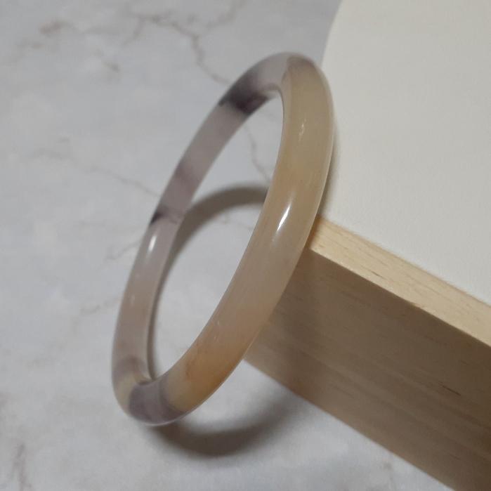 【三寶坊】天然金絲玉手鐲 62圈口 圓條 手鐲大圈口 N57-細節圖4