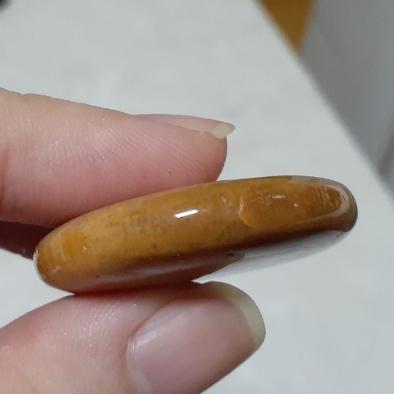 【三寶坊】天然珊瑚玉 平安扣 咖黃色系 公主扣 菊花石 珊瑚玉吊墜 P23-P26-細節圖9