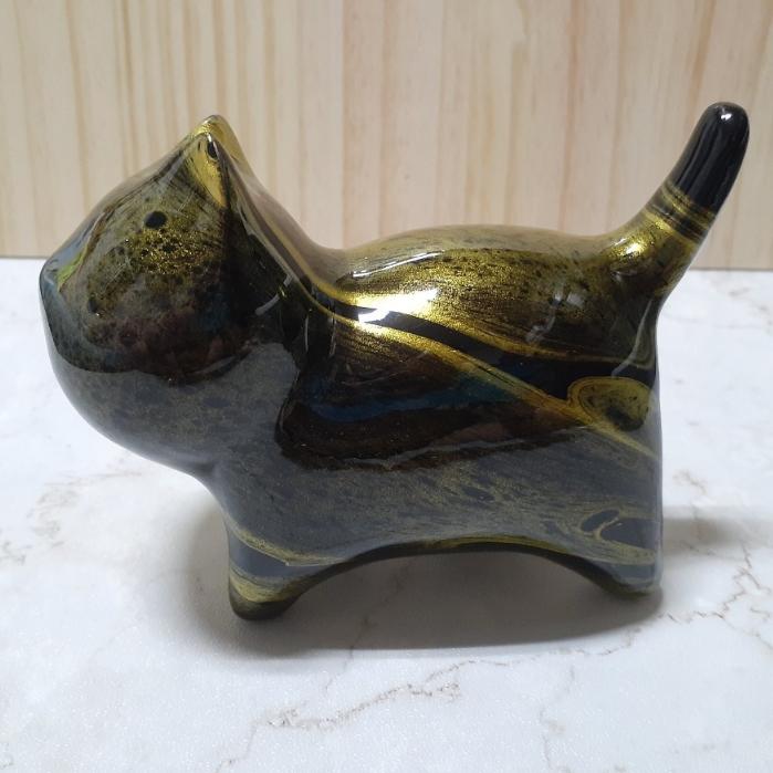 【三寶坊】大漆貓 大尺寸 發財貓 無臉貓擺件 貓咪擺件 貓咪木頭雕刻 大漆工藝 貓咪公仔 招財貓 療愈玩具-細節圖4