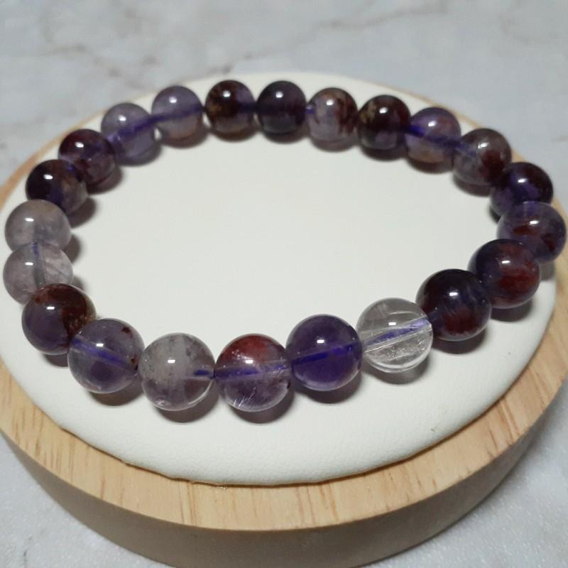 【三寶坊】天然紫幽靈 8-9mm 手串/手珠/手鍊/手排/手環-細節圖4