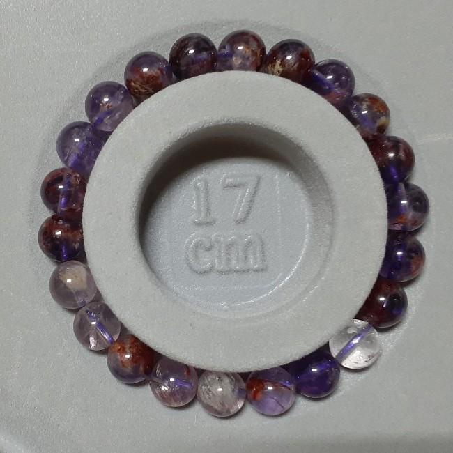【三寶坊】天然紫幽靈 8-9mm 手串/手珠/手鍊/手排/手環-細節圖5