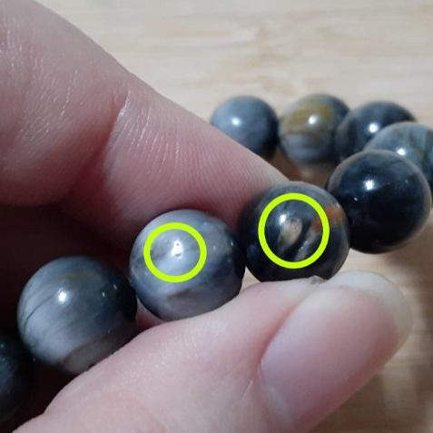 【三寶坊】天然灰鷹眼石 10mm 手串/手珠/手鍊/手排/手環 變異虎眼石手珠 閃貓眼 水晶-細節圖6