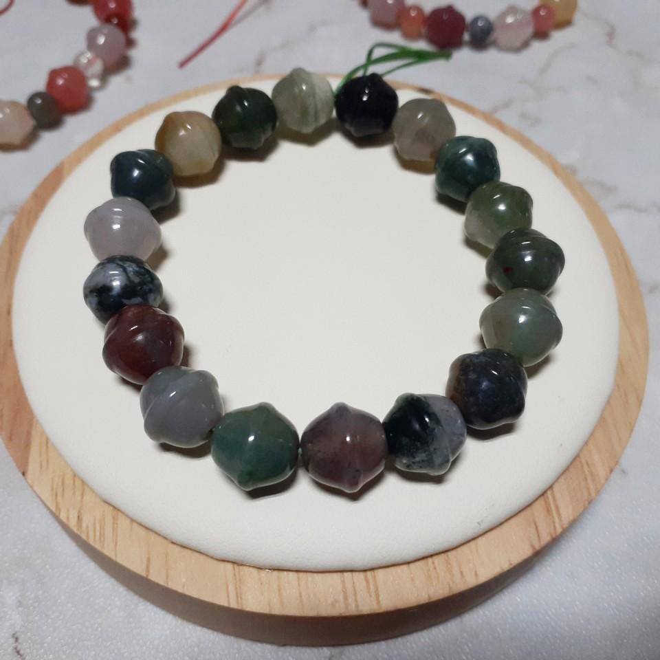 【三寶坊】鹽源瑪瑙 水草瑪瑙 鈴鐺手珠 10mm 手串/手珠/手鍊/手排/手環 甜甜價190元-細節圖3